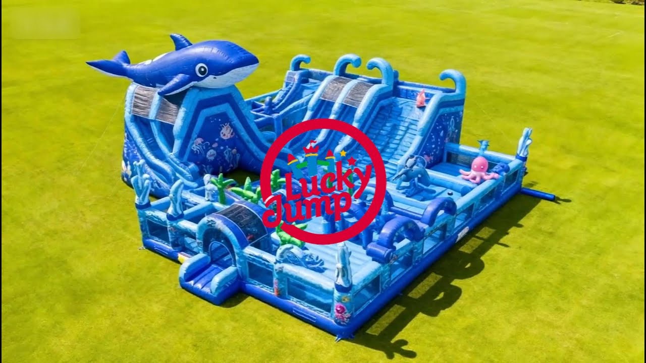 🐋 Inflatable Amusement Park for Sale – Whale-Themed Adventure Playground by LuckyJump