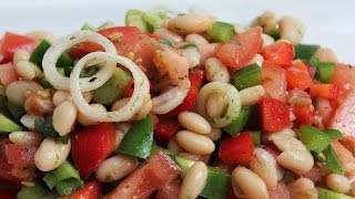 Weisser Bohnensalat Mit Paprika Und Tomate Vegan Youtube 