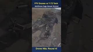 T-72 Tank Takes Four Drone Hits Before Going Down