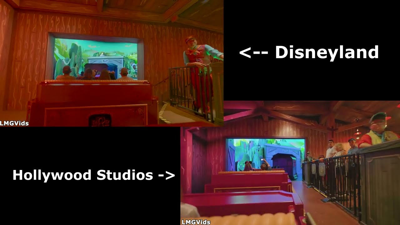 [DL vs WDW] Mickey and Minnie's Runaway Railway - Side by Side Comparison