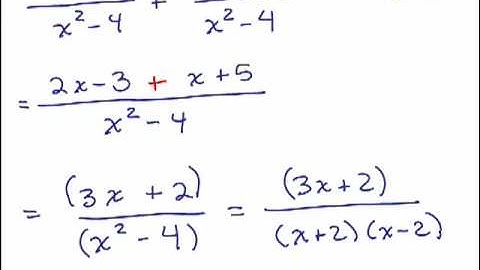 Rational Expressions 5 - Adding with Common Denominator