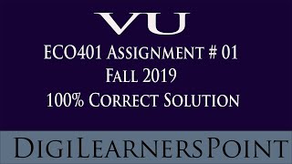 Complete Solution of ECO401 Assignment No 1|100% correct |No Plagiarism