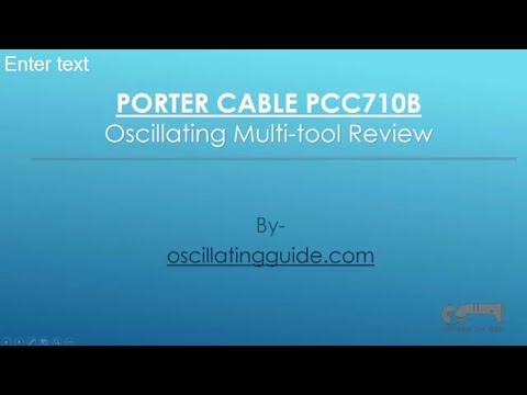 PORTER CABLE PCC710B Oscillating Multi-tool Review