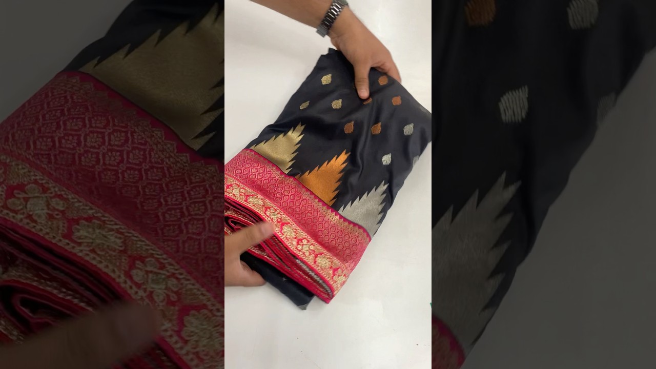 Semi Kanchipuram Temple Weaving Border Saree