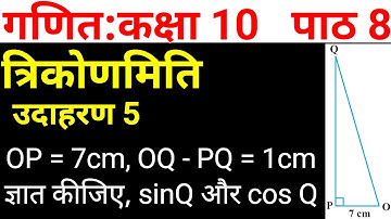 त्रिकोणमिति उदाहरण 5 कक्षा 10 गणित | Maths Class 10 Trigonometry Chapter 8 Example 5 | JP Sir