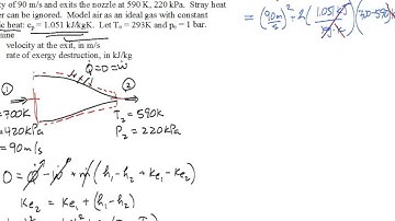 Exergy Destruction Air Flow in Nozzle