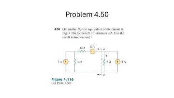 Problem 4.50 Obtain the Norton equivalent of the circuit in Fig. 4.116 to the left of terminals a-b.