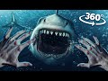 360 shark is chasing you  survive and escape sea monster vr 360 4k ultra