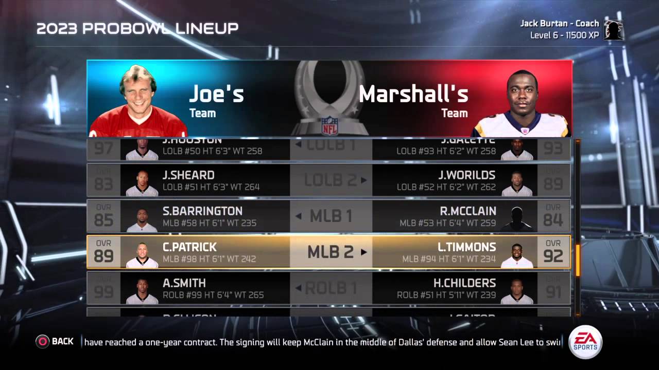 Madden NFL 15_2023 Probowl lineup Real legacy - YouTube