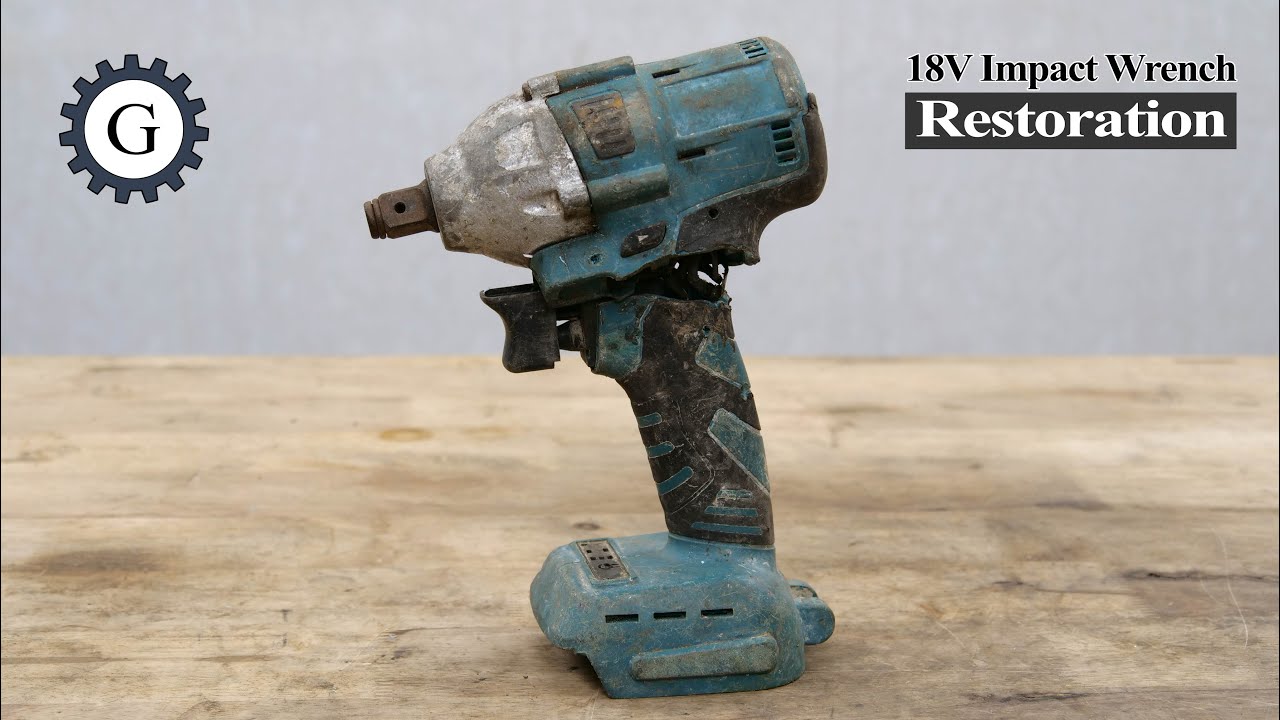 $1 Cordless Impact Wrench Restoration - YouTube