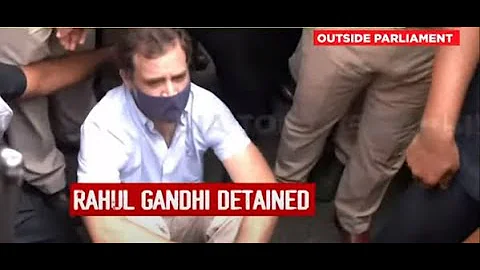 Rahul Gandhi Detained Amid Congress' Chaotic Protests In Delhi Over Sonia Gandhi's Questioning By ED