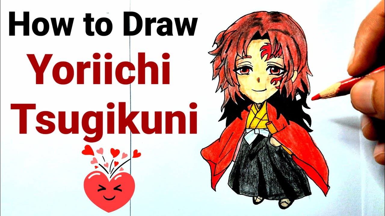 How to draw Yoriichi Demon Slayer step by step #1 