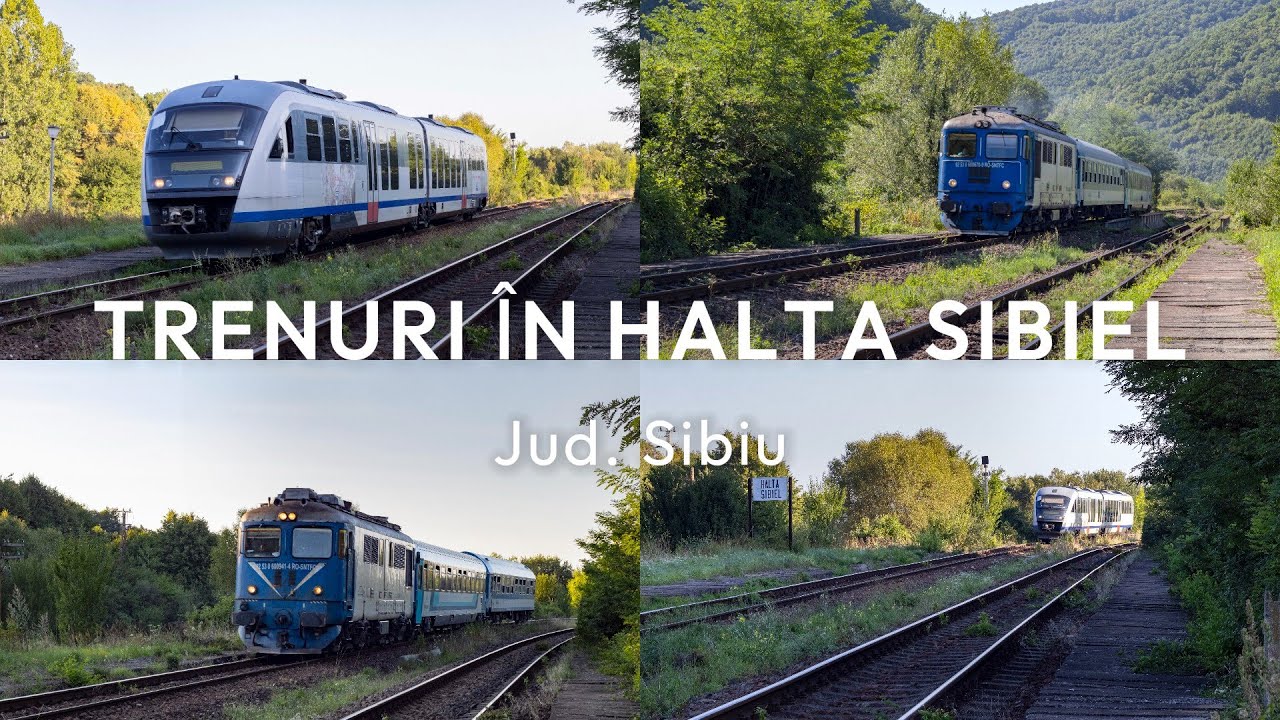 Trenuri de pasageri în Halta Sibiel / Passenger trains in Sibiel Stop