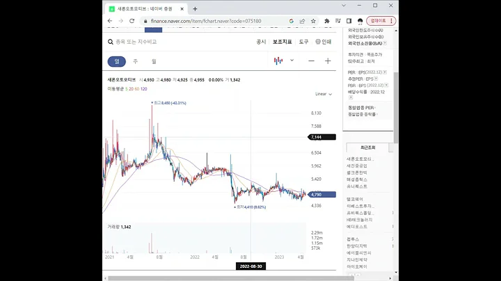 075180자동차 부품 관련주 새론오토모티브 1분 분석
