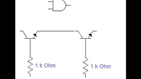 Logic Gate AND with 2 transistors
