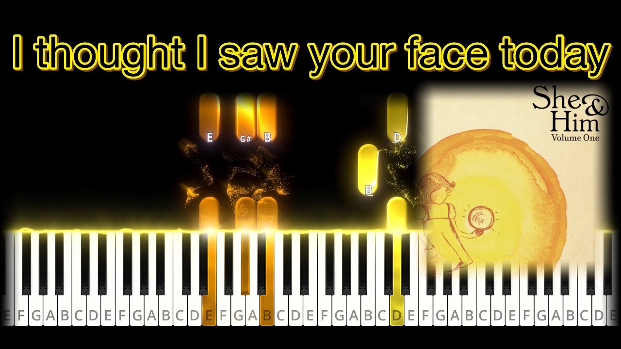 She & Him - I thought I saw your face today | (Piano Tutorial + Sheet Music)