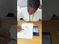 my Liberian student trying out one of my sketches