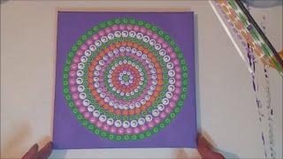 Dot Painting with Artist Janette Oakman 29 Tutorial Dot Wheel Mandala Pointillism Symmetric