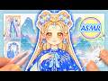ASMR Sticker Peeling 💙 Blue Traditional Girl Dress Up | Calm Paper Sounds | DIY Quiet Book