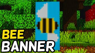 How To Make A Bee Banner in Minecraft! (1.15+) (LOOM CRAFTING)