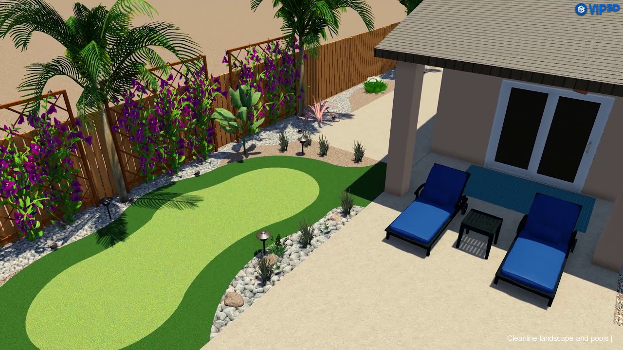 Clean Line Landscape 3D design YouTube