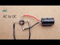 AC to DC using 4 diode and 1  Capacitor - full Bridge Rectifier
