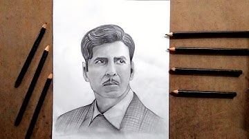 Drawing akshay Kumar step by step || pencil sketch