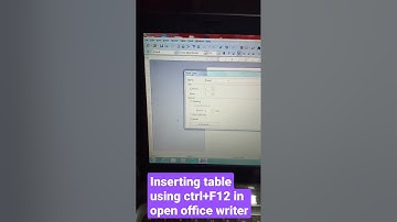 Insert table in open office.org writer