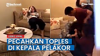 Viral Istri Diduga Pergoki Suami Yang Selingkuh Hingga Pecahkan Toples Di Kepala Pelakor