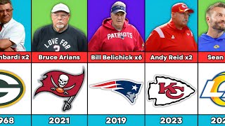 All Super Bowl Winning Head Coaches by Year (1967 - 2024) - NFL Comparison