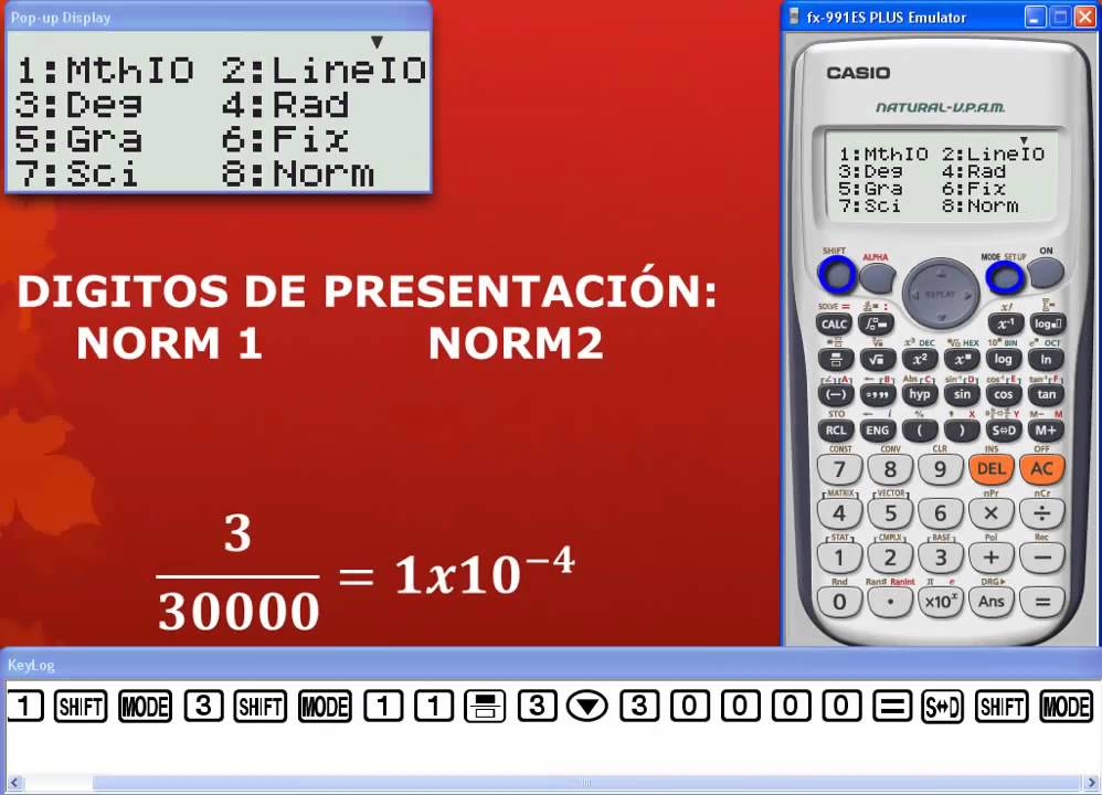 como configurar una calculadora cientifica