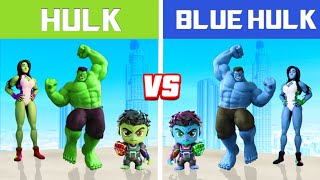 HULK FAMILY vs BLUE HULK FAMILY in GTA 5