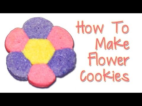 Flower Cookies Made With Refrigerator Cookie Dough