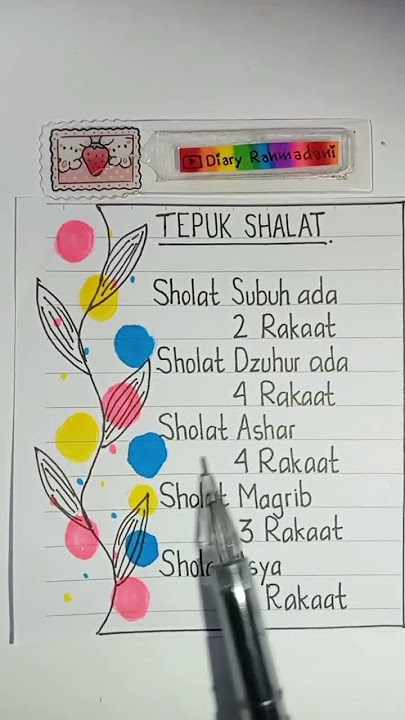 Jumlah Rakaat Sholat #tulisan #edukasianak #edukasianakpintar #sholat #edukasi #tulisantangan