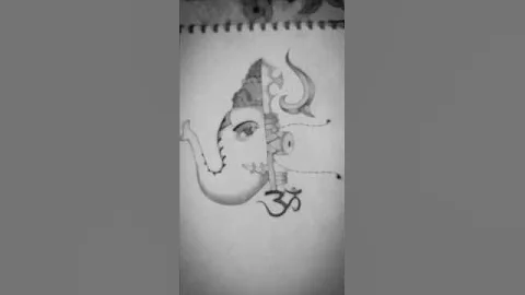 tried to draw Lord Ganesh🔱🕉️#shorts #sketch #art #viral #trending #reels #youtubeshorts  #shortvideo