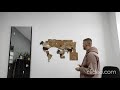 Как установить деревянную карту мира на стену 