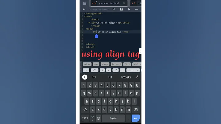 using of align tag in html || text on right side #html