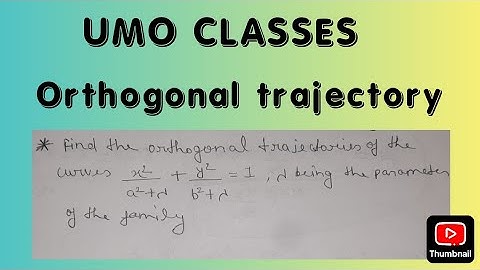 orthogonal trajectories problem