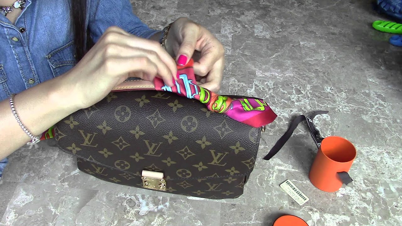 How To Wrap a Twilly on the Handle of a Louis Vuitton Purse 