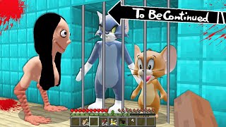 HOW SCARY TOM and JERRY ESCAPED FROM MOMO&#39;s CAGE in MINECRAFT ! Real Tom and Jerry - GAMEPLAY Movie