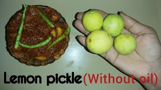 lemon pickle|| nimbu ka achaar||without oil|| MY COOKING STUDIO
