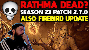 RATHMA DEAD? | FIREBIRD BUFFED? DIABLO 3 PATCH 2.7.0 SEASON 23 REAPER OF SOULS BUILD