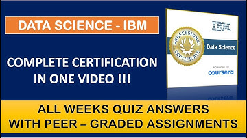 Data Science - Coursera | All Weeks Quiz Answers With Peer Graded Assignment |Complete Certification