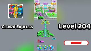 Crowd Express Level 204 Walkthrough 🚶‍♂️🧠 | Step-by-Step Guide | SolutionGuruji
