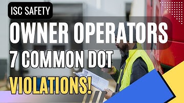Owner-Operator DOT Fines: 7 COMMON Compliance Mistakes You