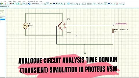 ANALOGUE CIRCUIT ANALYSIS TIME DOMAIN (TRANSIENT) SIMULATION IN PROTEUS VSM