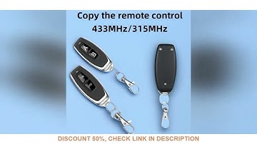 Wireless 433/315MHz RF Remote Control Copy Code 2 Buttons for Garage Door Gate Opener Home Automatio