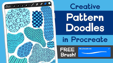 Creative Pattern Doodles in Procreate // FREE Procreate Brush!