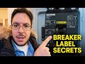 How to understand the label on an electrical circuit breaker