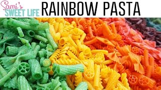 DIY Rainbow Pasta Toddler Sensory Box | How to Dye Pasta